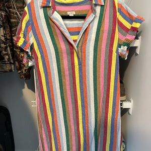 J. Crew Multicolor Striped Dress